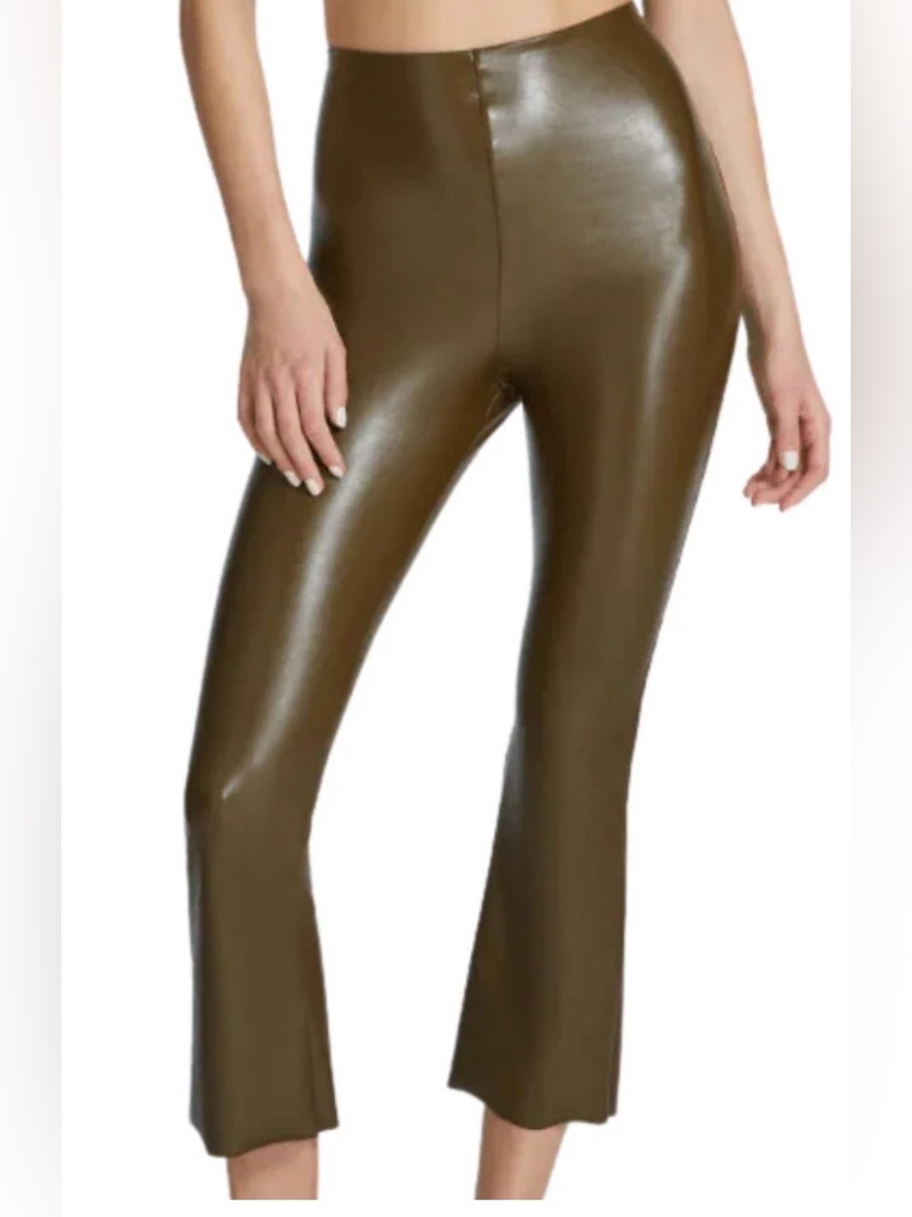 NWT COMMANDO
FAUX LEATHER CROP
FLARE IN CADET